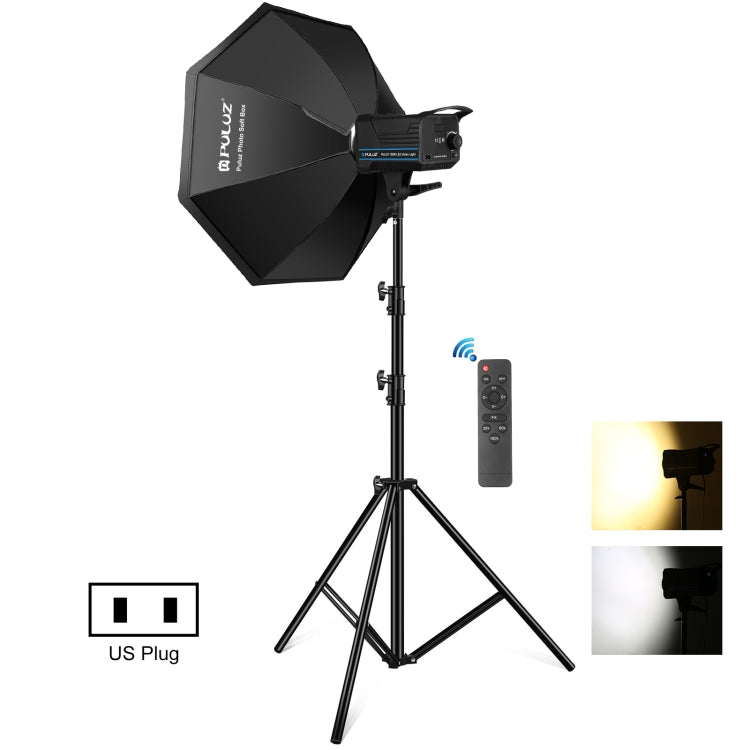 PULUZ 150W 3200K-5600K Kit luce stroboscopica per studio fotografico con riflettore Softbox e treppiede