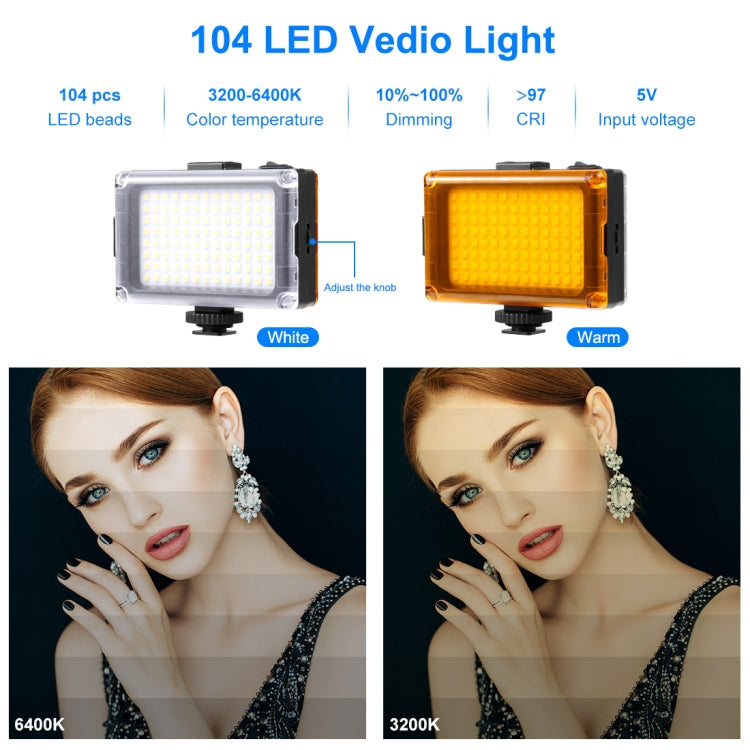 Kit di attrezzatura video con luce selfie LED Vlogging 4 in 1 PULUZ