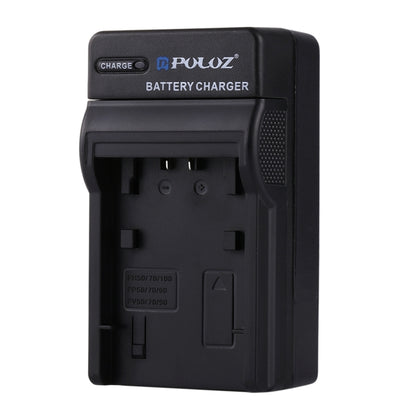 PULUZ Batteria per Fotocamera Digitale Caricabatteria da Auto per Sony NP-FH50 / NP-FH70 / NP-FH100 / NP-FP50 / NP-FP70 / NP-FP90 / NP-FV50 / NP-FV70 / NP-FV90 Batteria