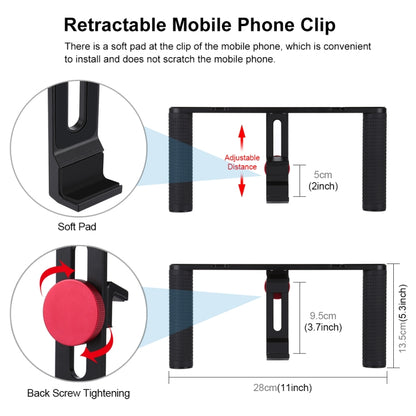 PULUZ Vlogging Trasmissione dal Vivo Smartphone Video Rig - Stabilizzatore in Alluminio per Registrazione e Filmmaking