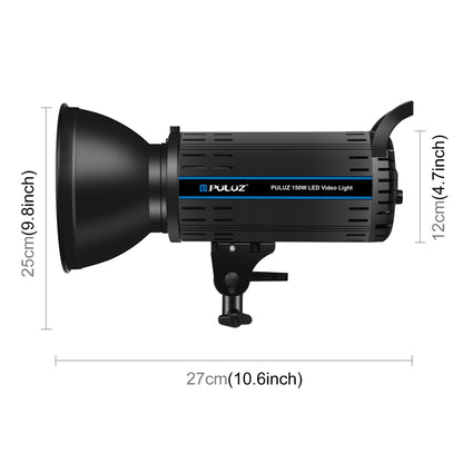 PULUZ 150W Luce video da studio 5600K Temperatura monocromatica Sistema di dissipazione del calore integrato con telecomando