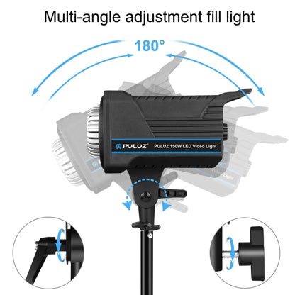 PULUZ 220V 150W Luce video da studio 3200K-5600K Sistema di dissipazione del calore integrato a doppia temperatura di colore con telecomando