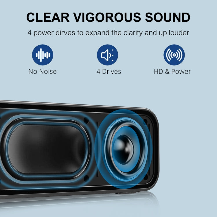 Altoparlante surround wireless Bluetooth cablato con soundbar PULUZ da 10 W