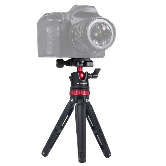 PULUZ Mini treppiede da tavolo regolabile in metallo tascabile con testa a sfera a 360 gradi per DSLR e fotocamere digitali, altezza regolabile: 11-20,2 cm