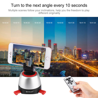 PULUZ Testa panoramica elettronica con rotazione di 360 gradi con telecomando per smartphone, GoPro, fotocamere DSLR