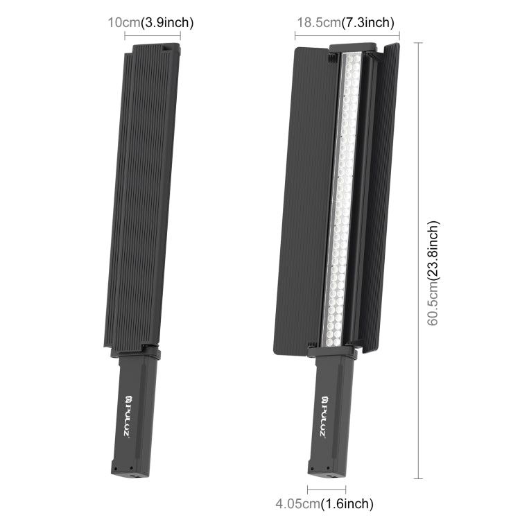 PULUZ 72 LED Photo Stick portatile Luce di riempimento RGB a colori con Barndoor