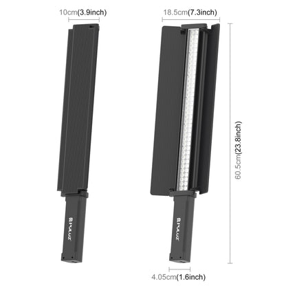 PULUZ 72 LED Photo Stick portatile Luce di riempimento RGB a colori con Barndoor