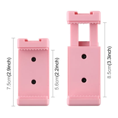 PULUZ Selfie Sticks Morsetto per telefono con montaggio su treppiede con fori per viti da 1/4 di pollice e base per slitta fredda, Clamp Pink, Clamp Black