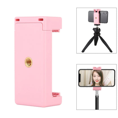 PULUZ Selfie Sticks Morsetto per telefono con montaggio su treppiede con fori per viti da 1/4 di pollice e base per slitta fredda, Clamp Pink, Clamp Black