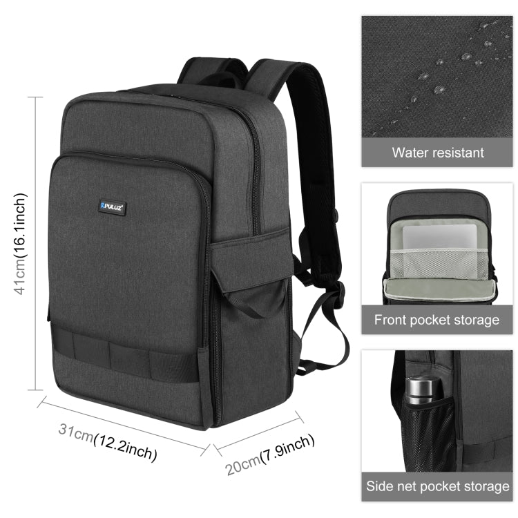 PULUZ Borsa per laptop con zaino a doppia spalla per fotocamera portatile da esterno