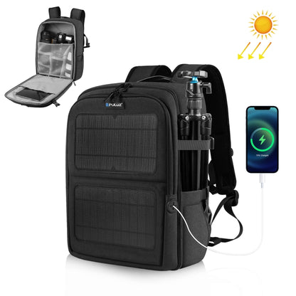 PULUZ Borsa per laptop con zaino a doppia spalla per fotocamera portatile da esterno a energia solare