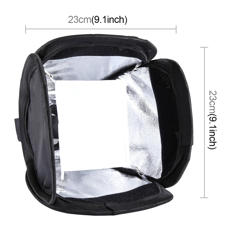 Custodia morbida pieghevole per softbox con diffusore di luce flash PULUZ, dimensioni: 23 cm x 23 cm