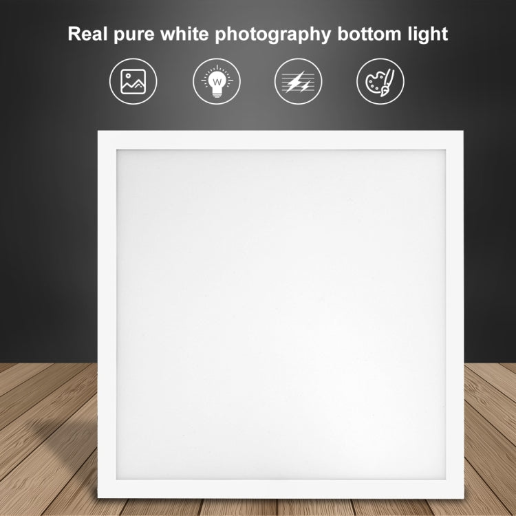 PULUZ 38cm 1200LM LED Fotografia Lampada a luce senza ombre Pad pannello con interruttore, materiale metallico, nessuna luce dimmerabile polare, area effettiva 34,7 cm x 34,7 cm