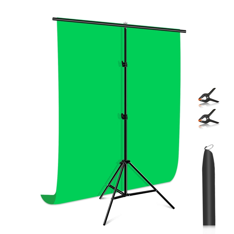 PULUZ 1x2m Kit staffa traversa per fondale per studio fotografico a forma di T, supporto per sfondo con clip