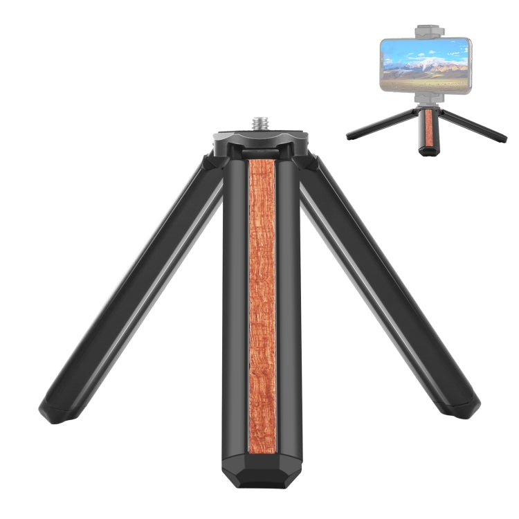 Supporto per treppiede dal vivo per vlogging da tavolo in legno intarsiato PULUZ, Inlaid Wood Tripod