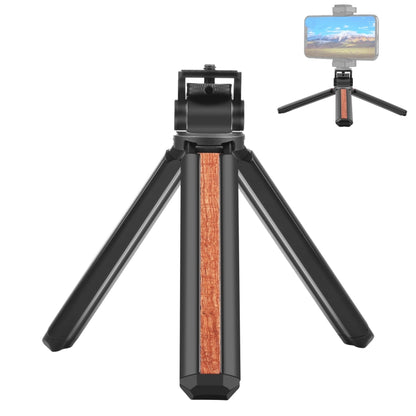 Supporto per treppiede dal vivo per vlogging da tavolo in legno intarsiato PULUZ con testa per treppiede, Inlaid Wood Tripod with Tripod Head