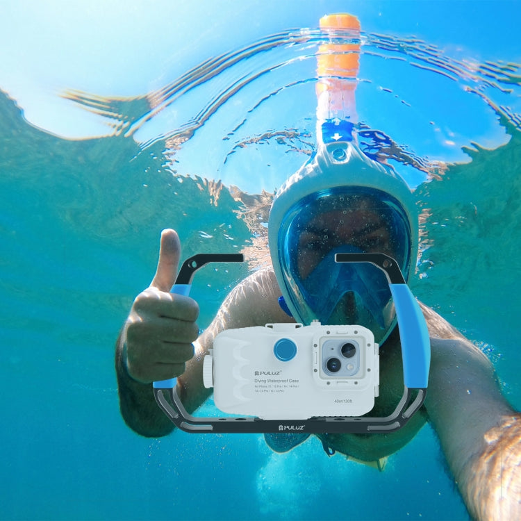 PULUZ Dual Silicone Manici in lega di alluminio per immersione subacquea per GoPro, altre action camera e smartphone