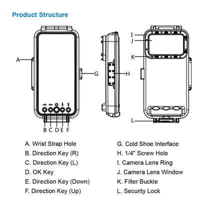 Custodia Subacquea Impermeabile PULUZ 45m per Smartphone - Compatibile con Modelli Selezionati di Galaxy, Huawei, Xiaomi, Google e Altri