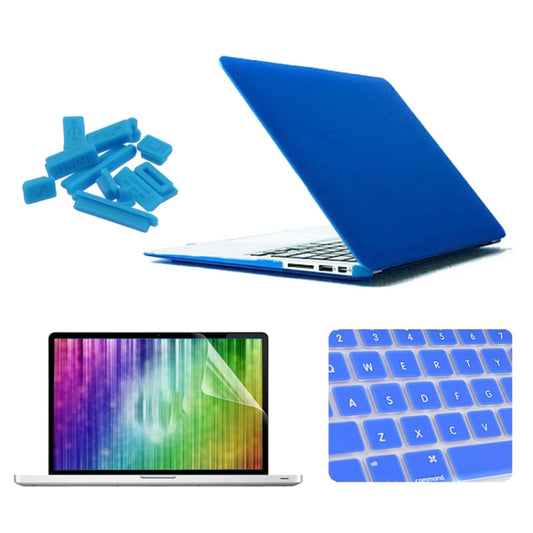 ENKAY per MacBook Air 11.6 pollici (Versione USA) / A1370 / A1465 Custodia protettiva 4 in 1 in plastica rigida satinata con protezione per lo schermo, protezione per tastiera e tappi antipolvere