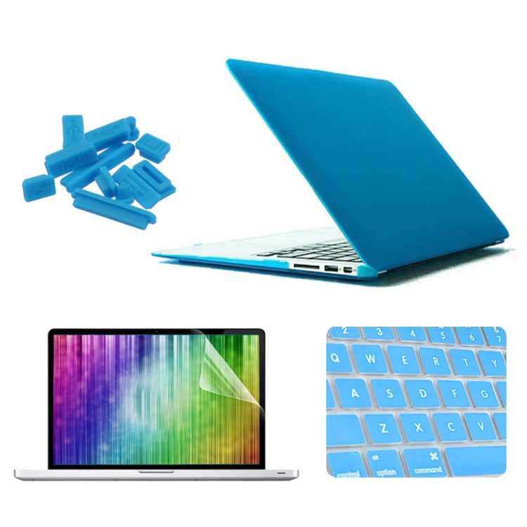 ENKAY per MacBook Air 11.6 pollici (Versione USA) / A1370 / A1465 Custodia protettiva 4 in 1 in plastica rigida satinata con protezione per lo schermo, protezione per tastiera e tappi antipolvere