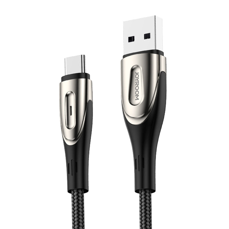 JOYROOM S-M411 Sharp Series 3A USB-C / Type-C Interfaccia Ricarica + Trasmissione Cavo dati intrecciato in nylon con indicatore luminoso a forma di goccia, Lunghezza cavo: 2 m