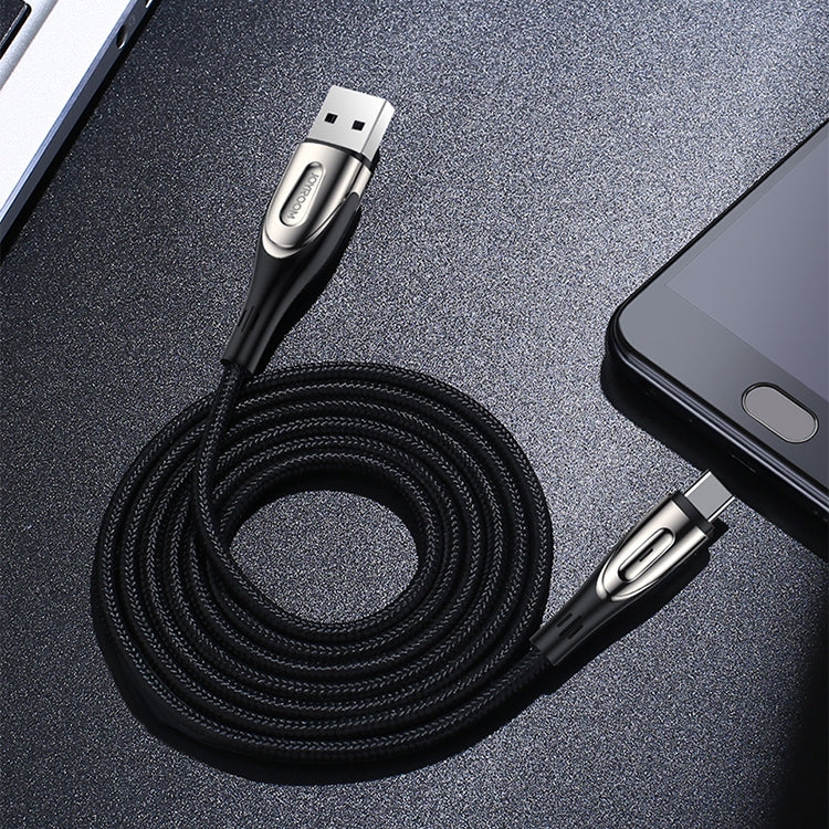 JOYROOM S-M411 Sharp Series 3A USB-C / Type-C Interfaccia Ricarica + Trasmissione Cavo dati intrecciato in nylon con indicatore luminoso a forma di goccia, Lunghezza cavo: 2 m