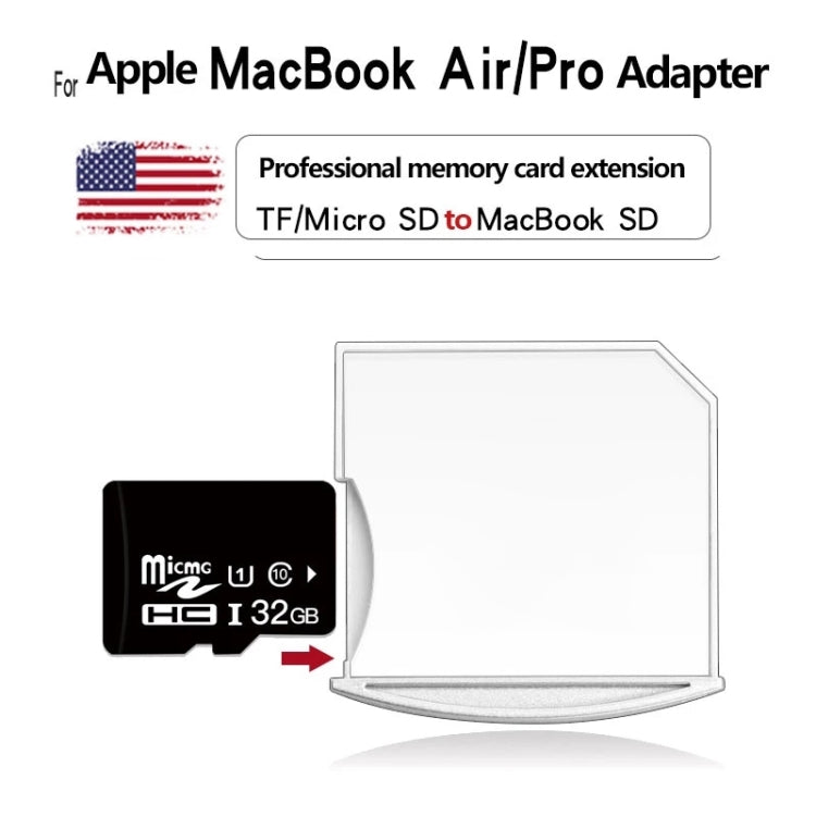 Adattatore da scheda Micro SD/TF a SD per MacBook Air/Pro (supporta fino a 512 GB)