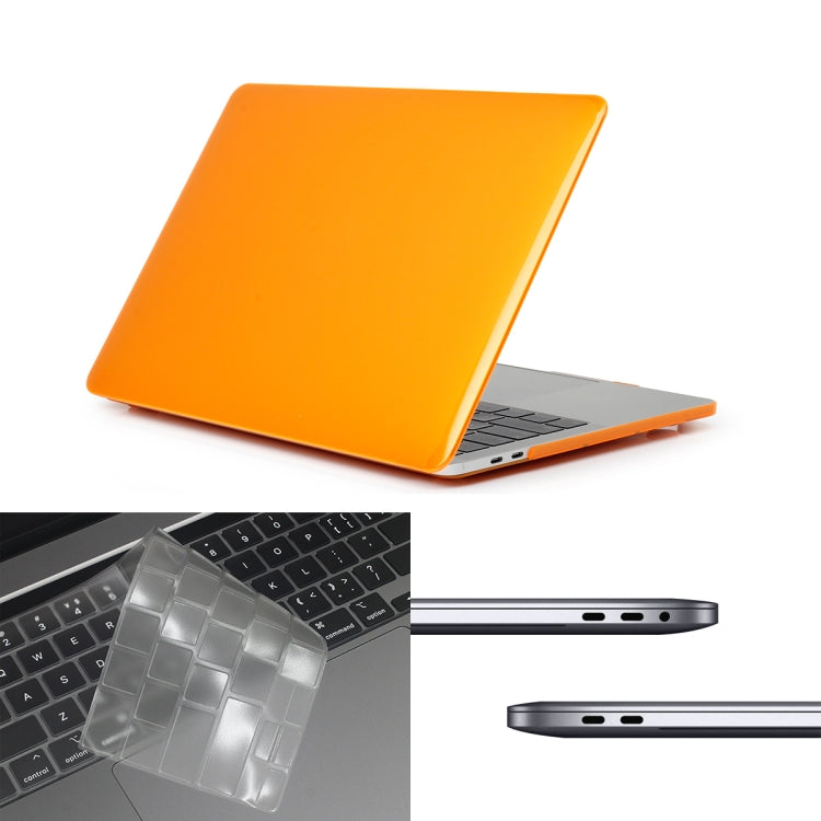 ENKAY Hat-Prince 3 in 1 per MacBook Pro 13 pollici A2289 / A2251 (2020) Custodia protettiva in cristallo rigido + Custodia protettiva per tastiera in TPU ultrasottile versione USA + Set di tappi antipolvere