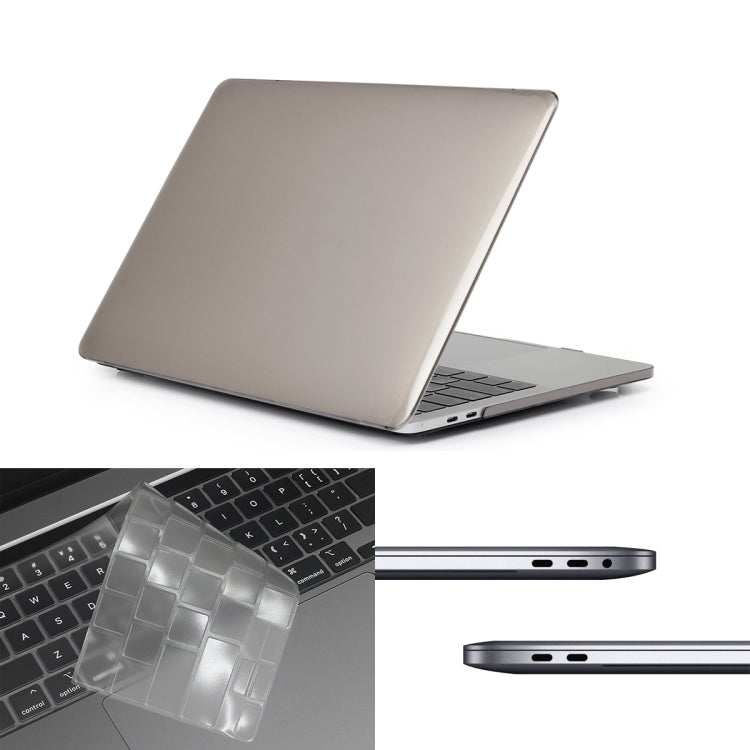 ENKAY Hat-Prince 3 in 1 per MacBook Pro 13 pollici A2289 / A2251 (2020) Custodia protettiva in cristallo rigido + Custodia protettiva per tastiera in TPU ultrasottile versione USA + Set di tappi antipolvere