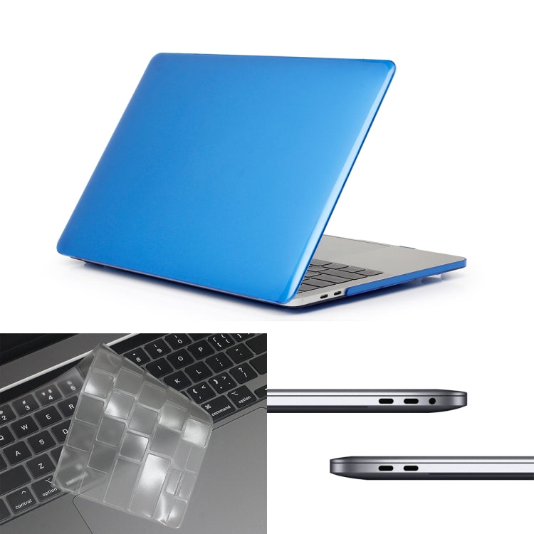 ENKAY Hat-Prince 3 in 1 per MacBook Pro 13 pollici A2289 / A2251 (2020) Custodia protettiva in cristallo rigido + Custodia protettiva per tastiera in TPU ultrasottile versione USA + Set di tappi antipolvere