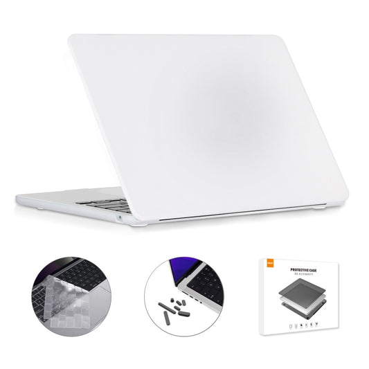 ENKAY Custodia per laptop opaca 3 in 1 con pellicola per tastiera in TPU / Tappi antipolvere per MacBook Air 13.6 2022 A2681 Versione UE