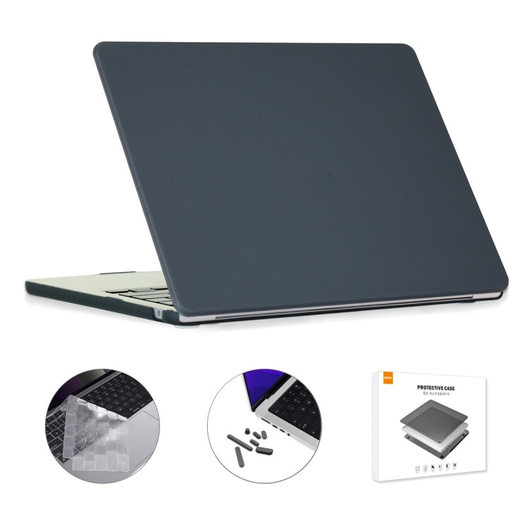 ENKAY Custodia per laptop opaca 3 in 1 con pellicola per tastiera in TPU / Tappi antipolvere per MacBook Air 13.6 2022 A2681 Versione UE