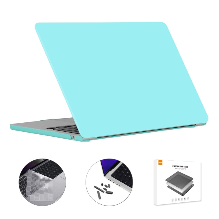 ENKAY Custodia per laptop opaca 3 in 1 con pellicola per tastiera in TPU / Tappi antipolvere per MacBook Air 13.6 2022 A2681 Versione UE