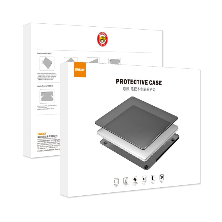 ENKAY Custodia per laptop opaca 3 in 1 con pellicola per tastiera in TPU / Tappi antipolvere per MacBook Air 13.6 2022 A2681 Versione UE