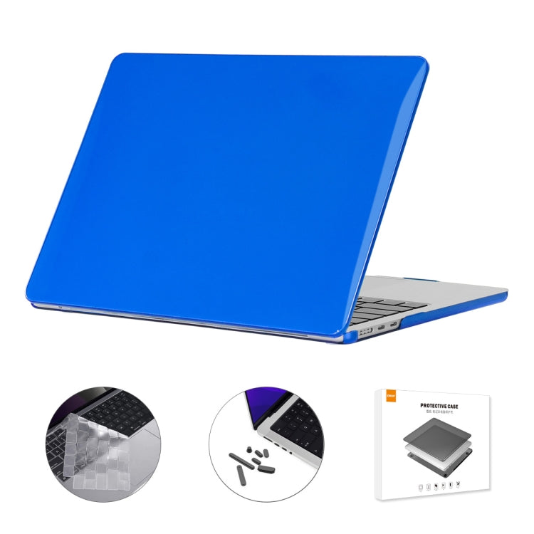 ENKAY Custodia per laptop in cristallo 3 in 1 con pellicola per tastiera in TPU / Tappi antipolvere per MacBook Air 13.6 2022 A2681 Versione UE