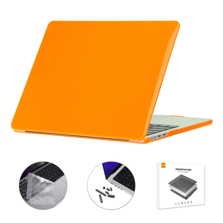 ENKAY Custodia per laptop in cristallo 3 in 1 con pellicola per tastiera in TPU / Tappi antipolvere per MacBook Air 13.6 2022 A2681 Versione UE