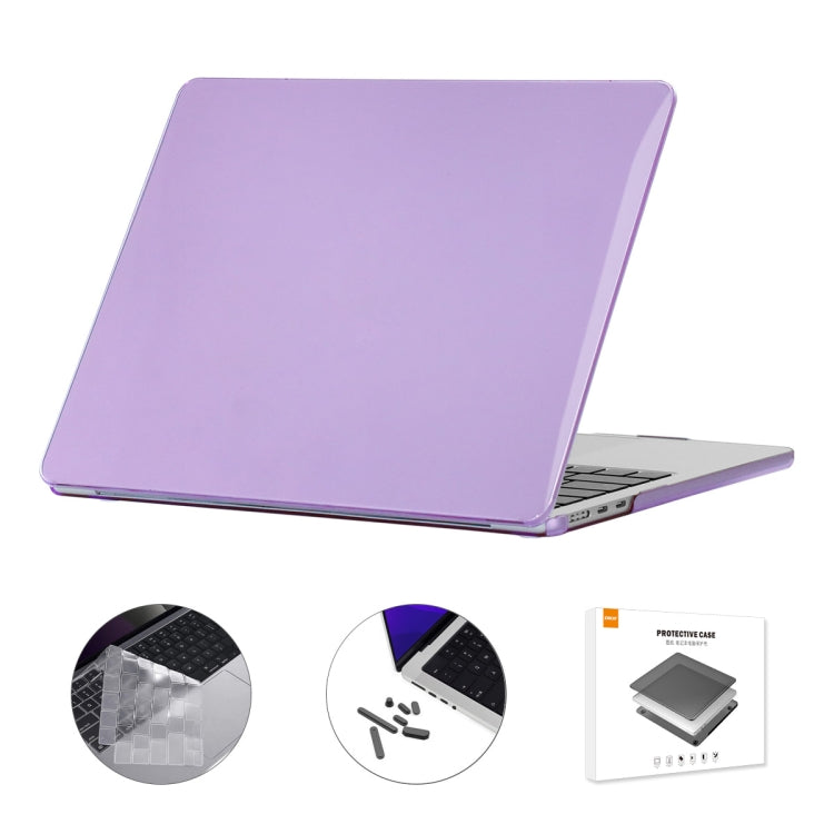 ENKAY Custodia per laptop in cristallo 3 in 1 con pellicola per tastiera in TPU / Tappi antipolvere per MacBook Air 13.6 2022 A2681 Versione UE