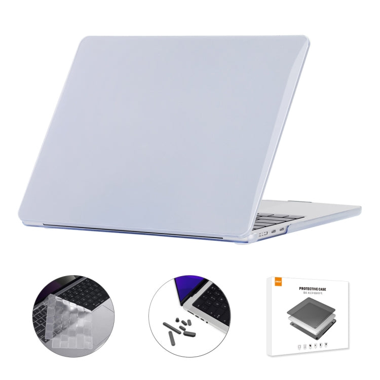 ENKAY Custodia per laptop in cristallo 3 in 1 con pellicola per tastiera in TPU / Tappi antipolvere per MacBook Air 13.6 2022 A2681 Versione UE