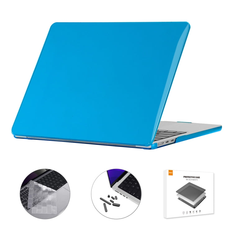 ENKAY Custodia per laptop in cristallo 3 in 1 con pellicola per tastiera in TPU / Tappi antipolvere per MacBook Air 13.6 2022 A2681 Versione UE