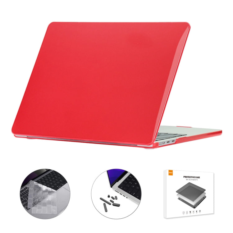 ENKAY Custodia per laptop in cristallo 3 in 1 con pellicola per tastiera in TPU / Tappi antipolvere per MacBook Air 13.6 2022 A2681 Versione USA