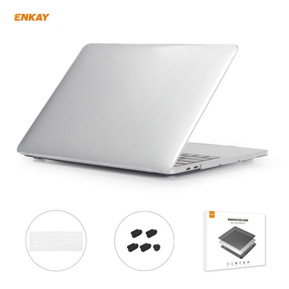 ENKAY Custodia protettiva per laptop in cristallo 3 in 1 + Pellicola per tastiera in TPU versione UE + Set di tappi antipolvere per MacBook Pro 13,3 pollici A1706 / A1989 / A2159 (con Touch Bar)