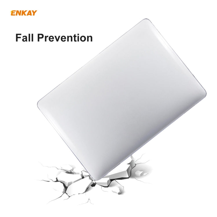 ENKAY Custodia protettiva per laptop in cristallo 3 in 1 + Pellicola per tastiera in TPU versione UE + Set di tappi antipolvere per MacBook Pro 13,3 pollici A1706 / A1989 / A2159 (con Touch Bar)