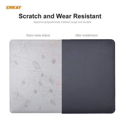 ENKAY Custodia protettiva per laptop opaca 3 in 1 + Pellicola per tastiera in TPU versione USA + Set di tappi antipolvere per MacBook Pro 13,3 pollici A1706 / A1989 / A2159 (con Touch Bar)