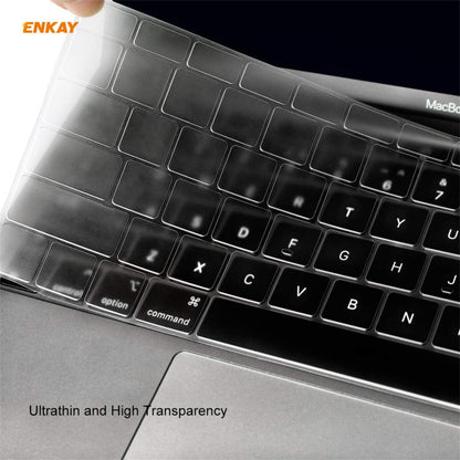 ENKAY Custodia protettiva per laptop opaca 3 in 1 + Pellicola per tastiera in TPU versione USA + Set di tappi antipolvere per MacBook Pro 13,3 pollici A1706 / A1989 / A2159 (con Touch Bar)