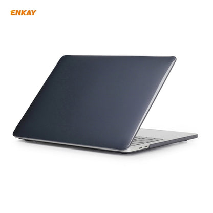 ENKAY Custodia protettiva per laptop in cristallo 3 in 1 + Pellicola per tastiera in TPU versione UE + Set di tappi antipolvere per MacBook Pro 13,3 pollici A1708 (senza Touch Bar)