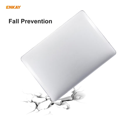 ENKAY Custodia protettiva per laptop in cristallo 3 in 1 + Pellicola per tastiera in TPU versione UE + Set di tappi antipolvere per MacBook Pro 13,3 pollici A1708 (senza Touch Bar)