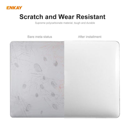 ENKAY Custodia protettiva per laptop in cristallo 3 in 1 + pellicola per tastiera in TPU versione USA + set di tappi antipolvere per MacBook Pro 15,4 pollici A1707 e A1990 (con Touch Bar)