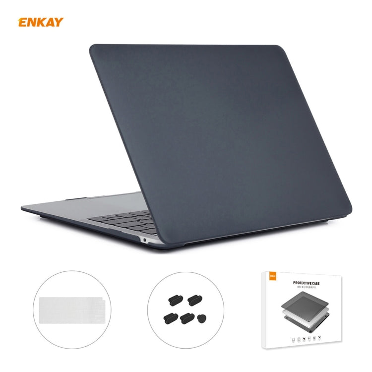 ENKAY 3 in 1 custodia protettiva per laptop opaca + pellicola per tastiera in TPU versione USA + set di tappi antipolvere per MacBook Air 13,3 pollici A2179 e A2337 (2020)