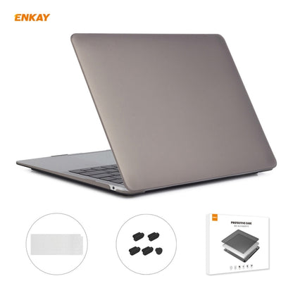 ENKAY 3 in 1 custodia protettiva per laptop opaca + pellicola per tastiera in TPU versione USA + set di tappi antipolvere per MacBook Air 13,3 pollici A2179 e A2337 (2020)