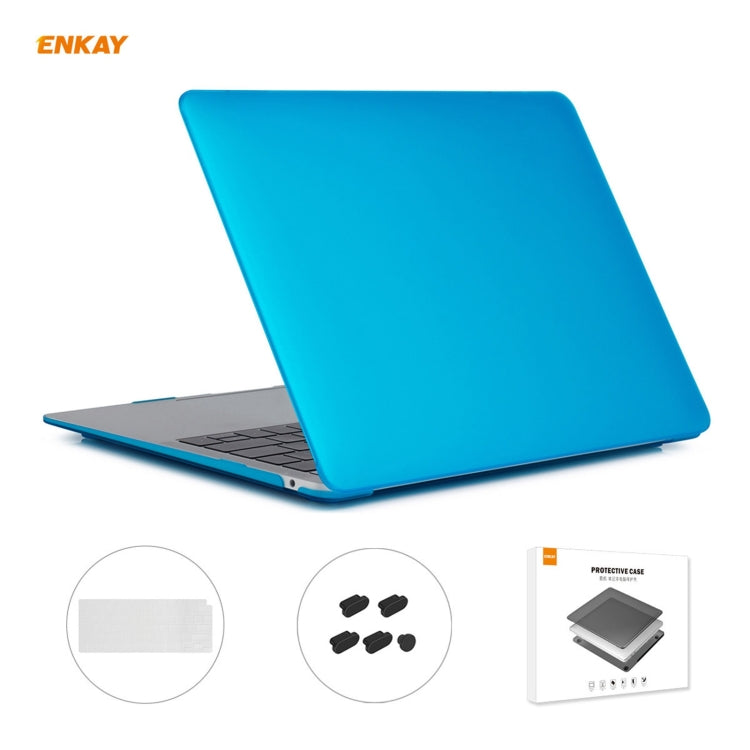 ENKAY 3 in 1 custodia protettiva per laptop opaca + pellicola per tastiera in TPU versione USA + set di tappi antipolvere per MacBook Air 13,3 pollici A2179 e A2337 (2020)